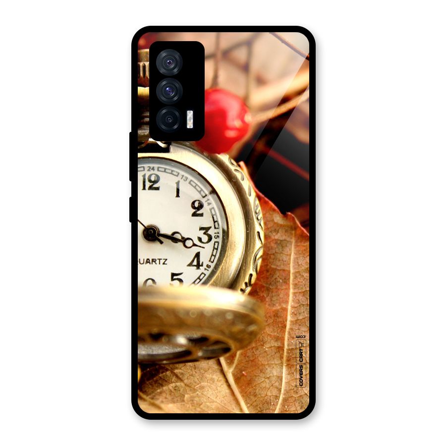Cherry And Clock Glass Back Case for Vivo iQOO 7 5G
