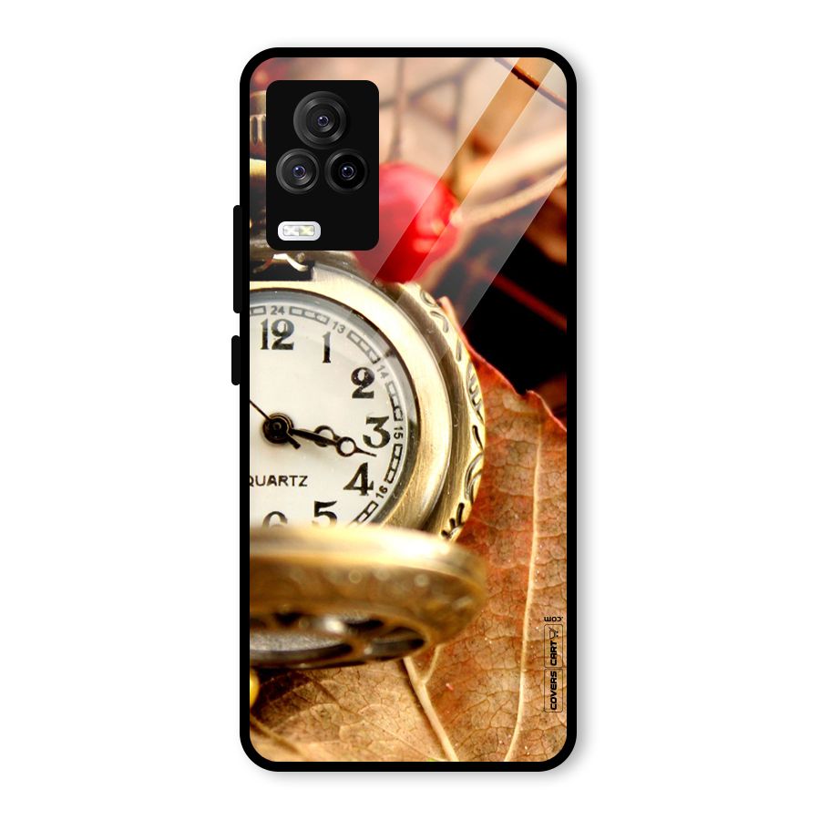 Cherry And Clock Glass Back Case for Vivo iQOO 7 Legend 5G