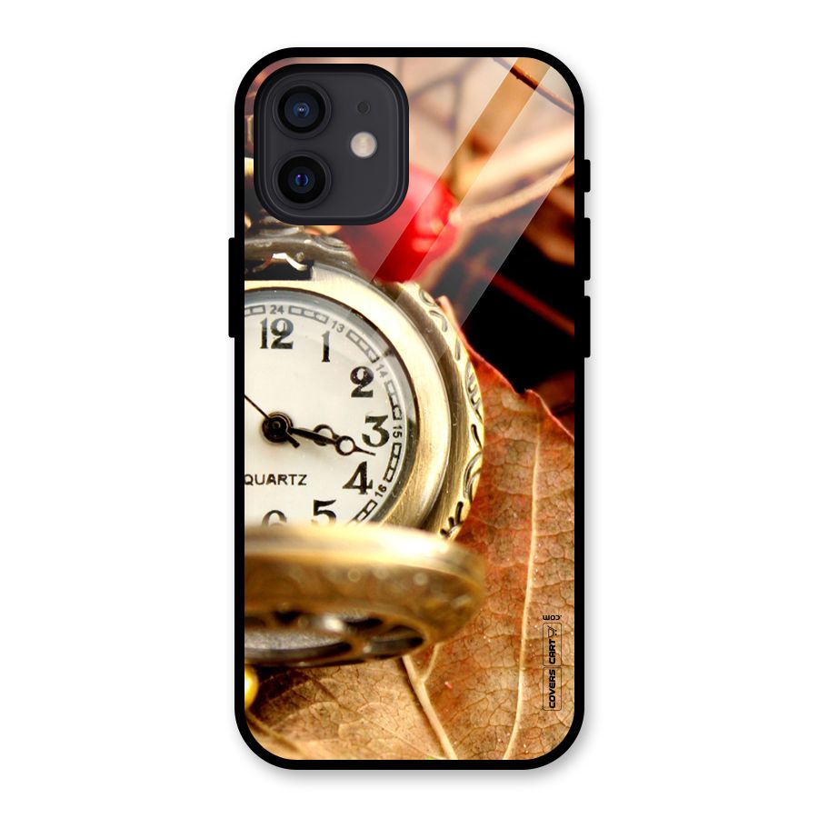 Cherry And Clock Glass Back Case for iPhone 12
