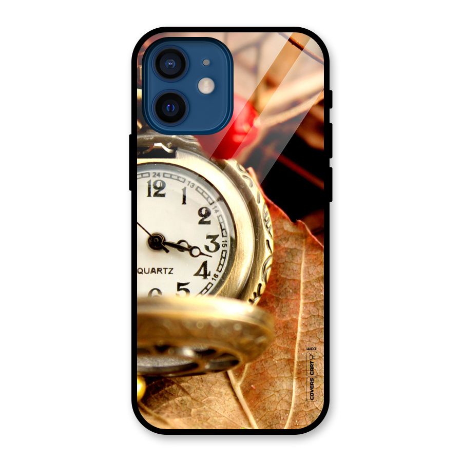 Cherry And Clock Glass Back Case for iPhone 12 Mini