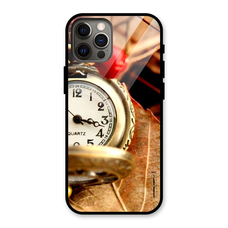 Cherry And Clock Glass Back Case for iPhone 12 Pro