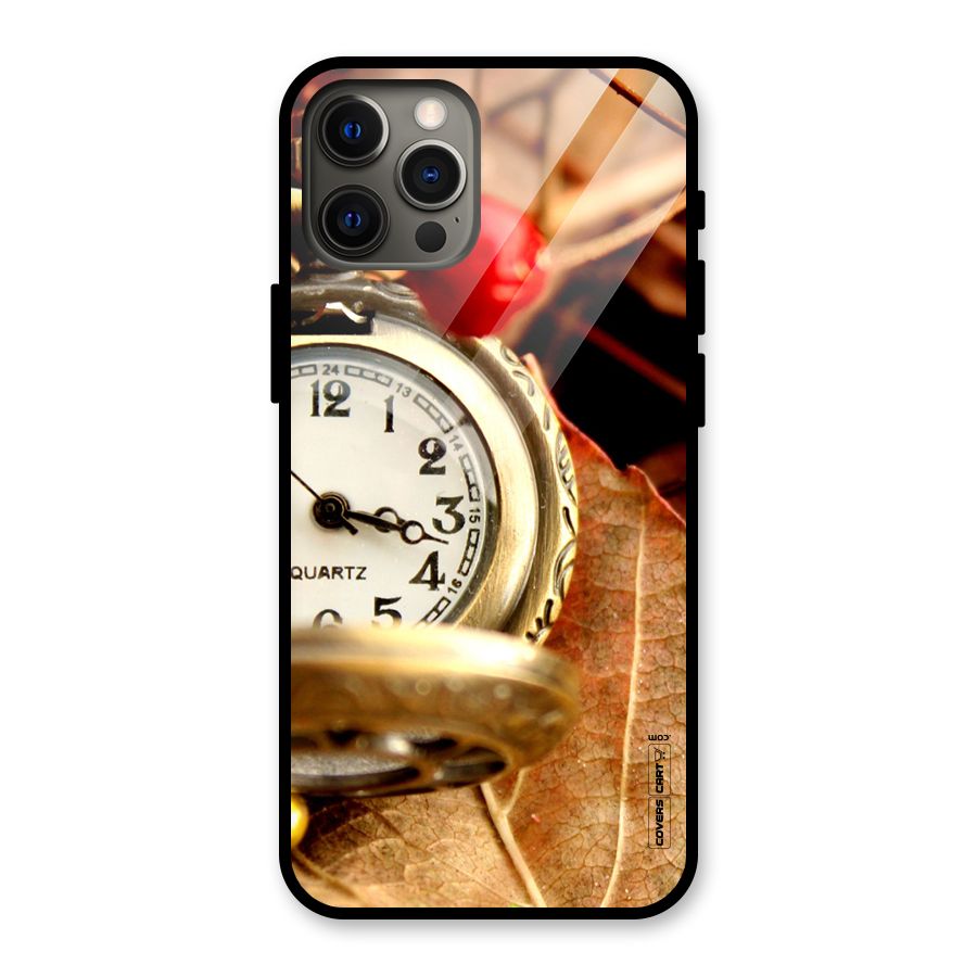 Cherry And Clock Glass Back Case for iPhone 12 Pro Max