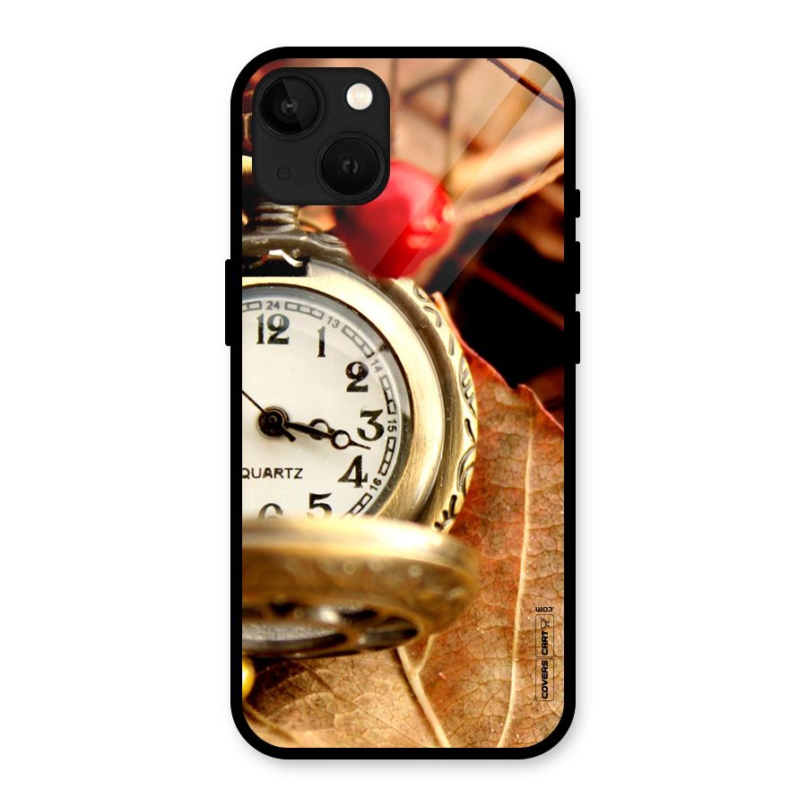 Cherry And Clock Glass Back Case for iPhone 13