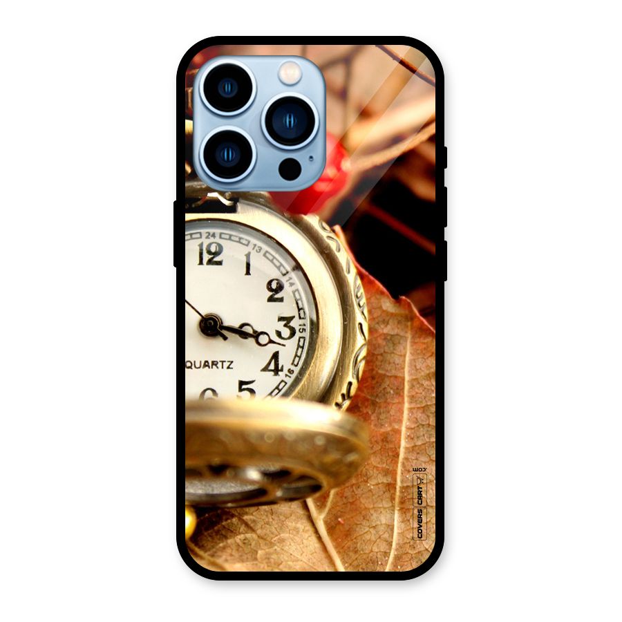 Cherry And Clock Glass Back Case for iPhone 13 Pro