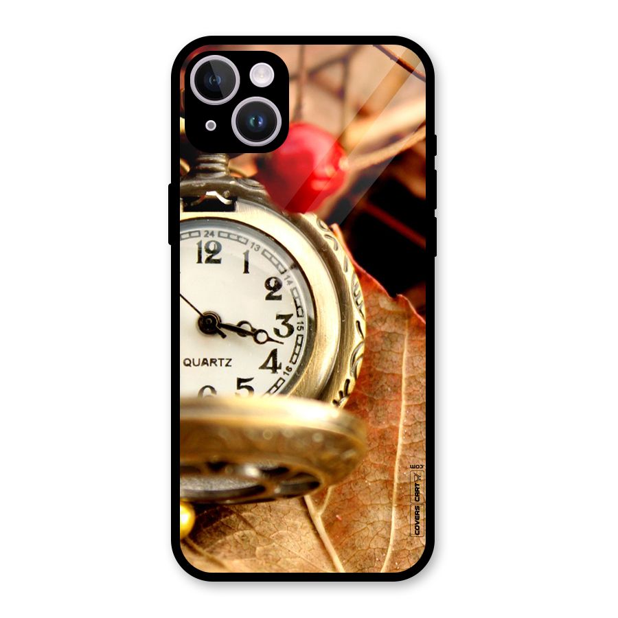 Cherry And Clock Glass Back Case for iPhone 14 Plus