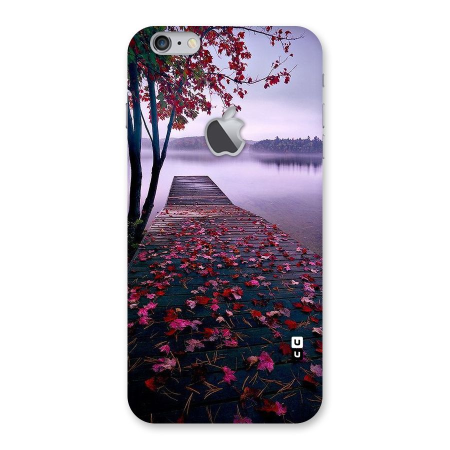 Cherry Blossom Dock Back Case for iPhone 6 Plus 6S Plus Logo Cut