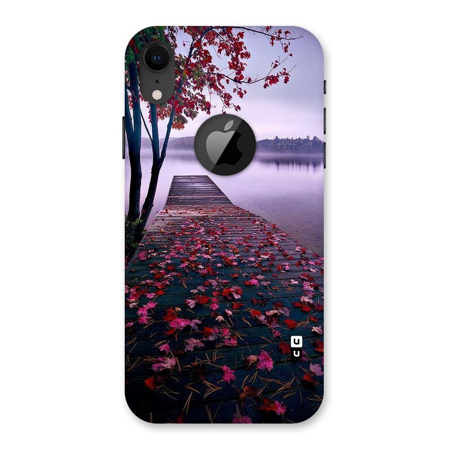 Cherry Blossom Dock Back Case for iPhone XR Logo Cut