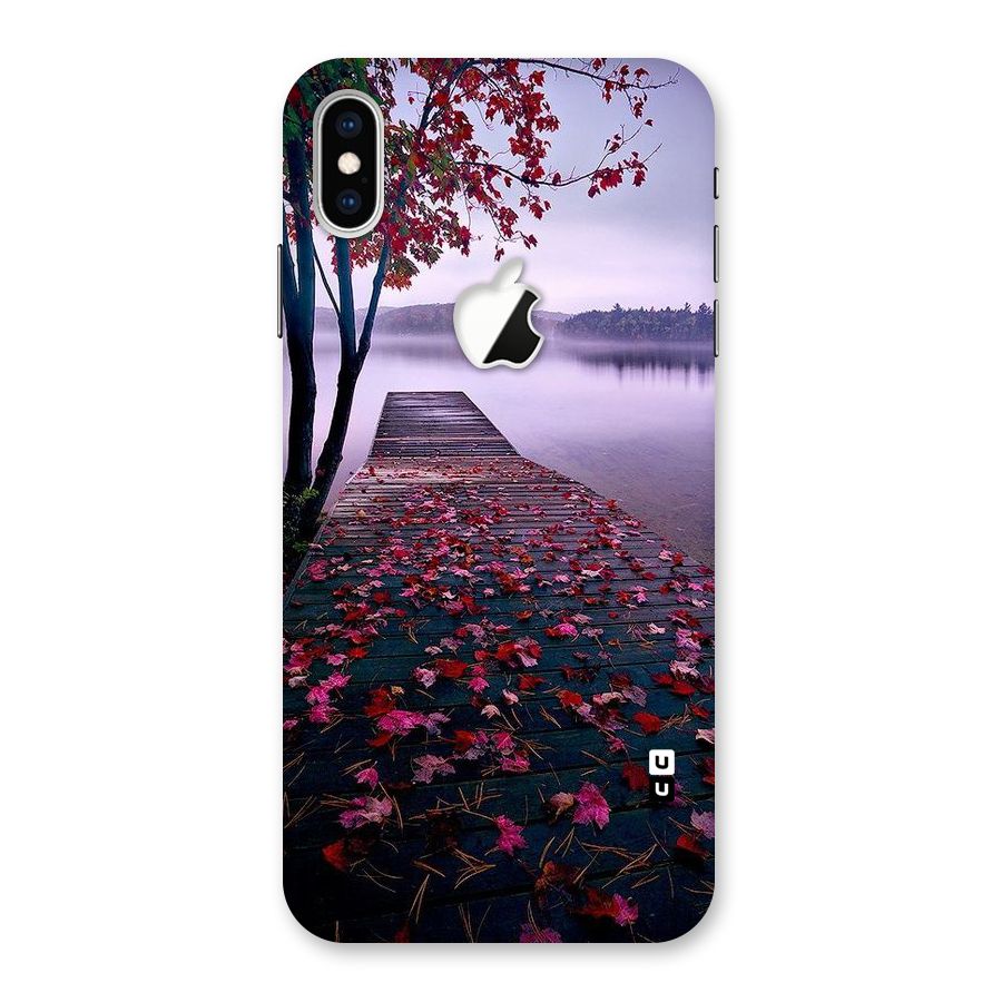 Cherry Blossom Dock Back Case for iPhone XS Max Apple Cut