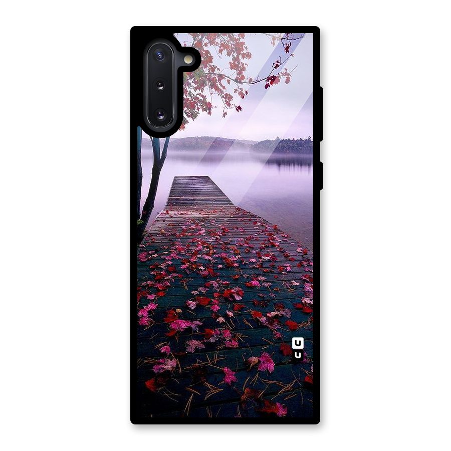 Cherry Blossom Dock Glass Back Case for Galaxy Note 10