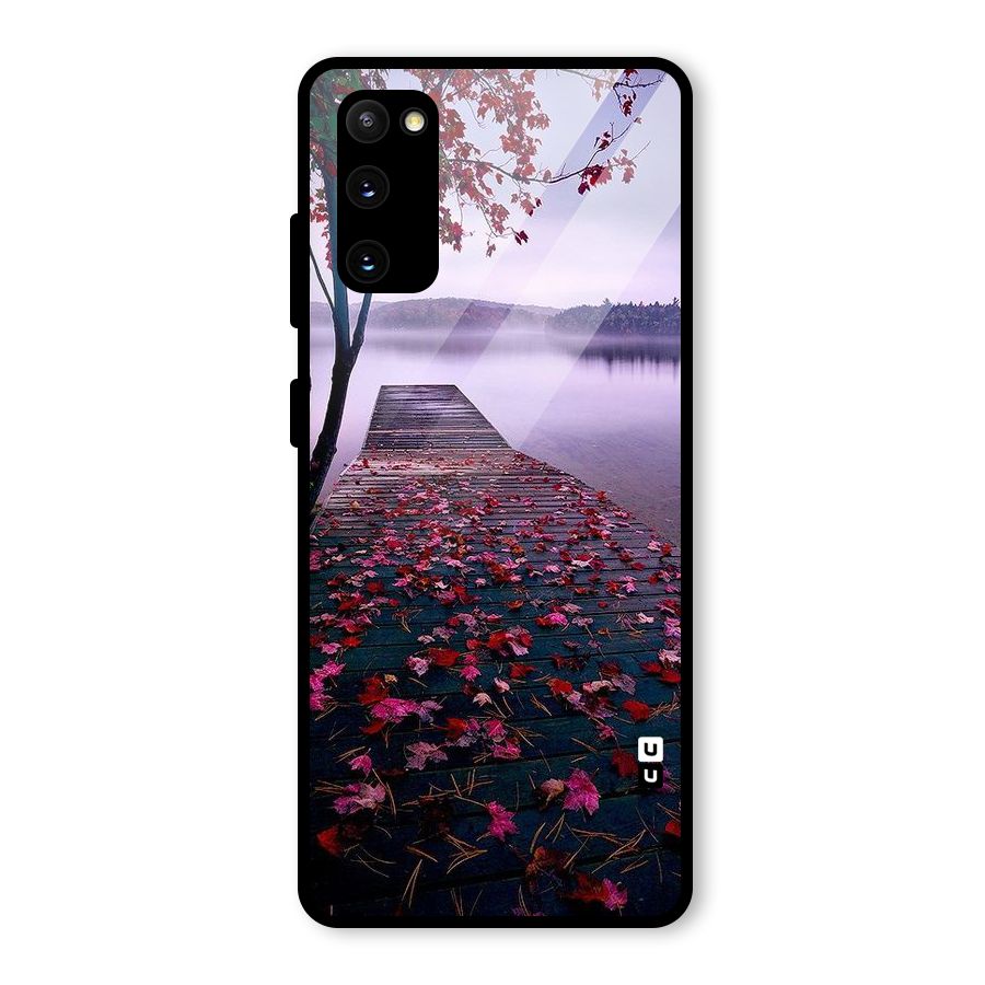 Cherry Blossom Dock Glass Back Case for Galaxy S20 FE 5G