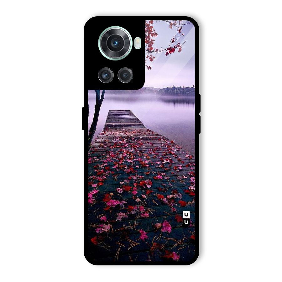 Cherry Blossom Dock Glass Back Case for OnePlus 10R