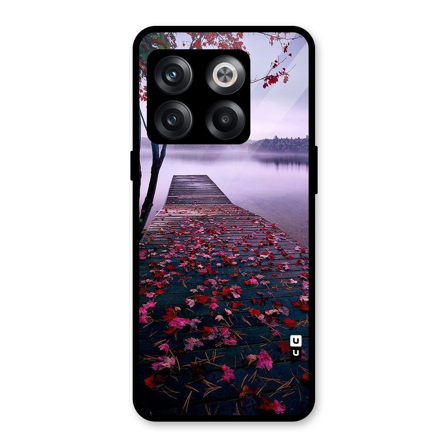 Cherry Blossom Dock Glass Back Case for OnePlus 10T