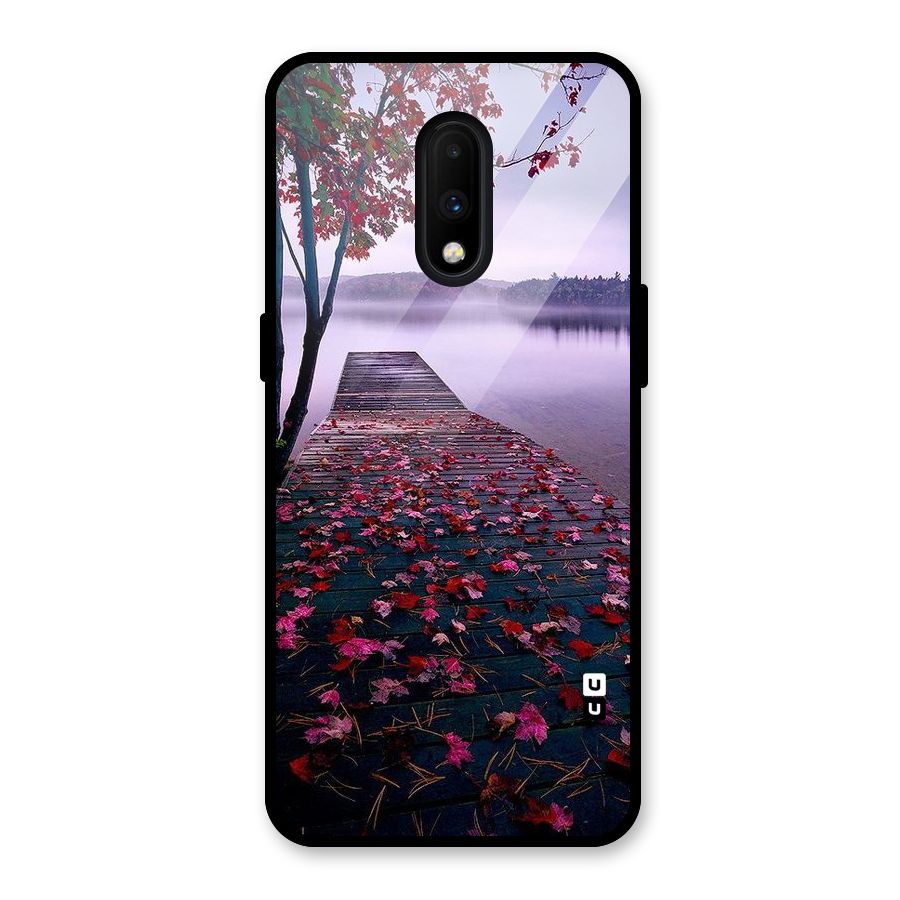 Cherry Blossom Dock Glass Back Case for OnePlus 7