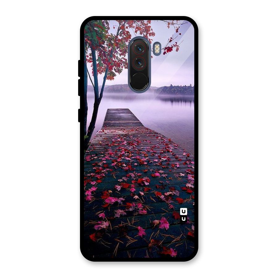 Cherry Blossom Dock Glass Back Case for Poco F1