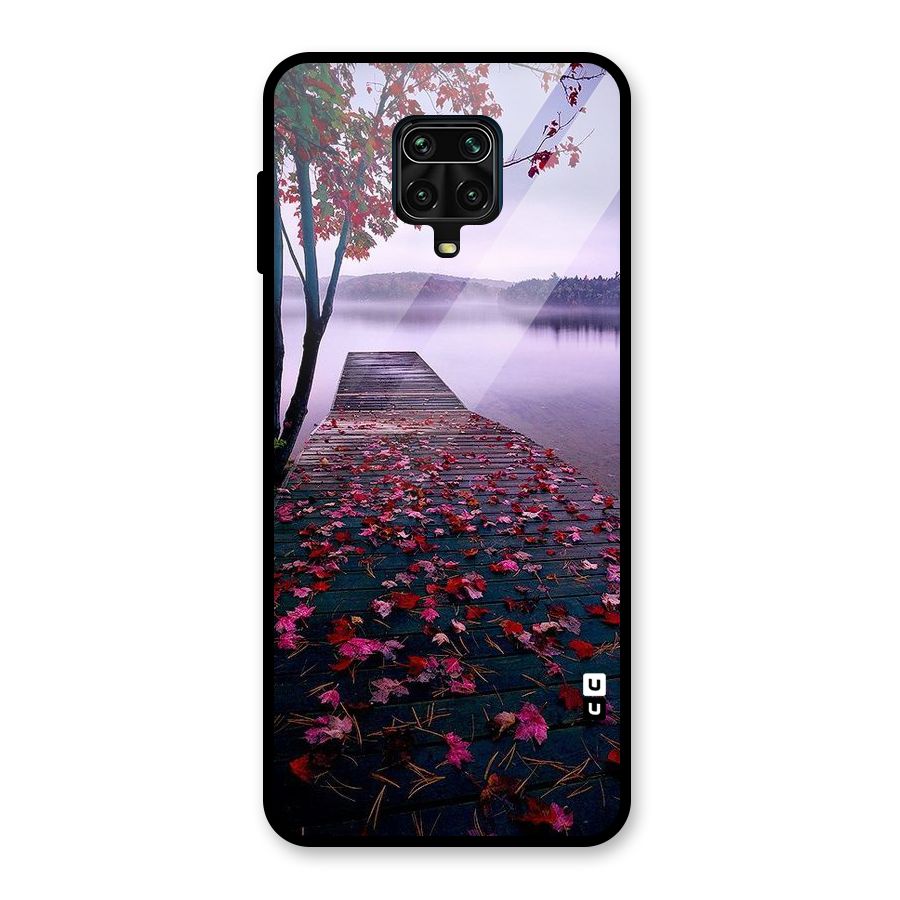 Cherry Blossom Dock Glass Back Case for Poco M2 Pro