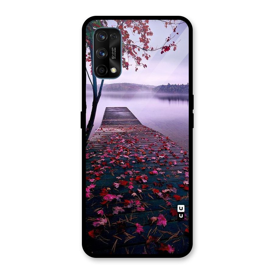 Cherry Blossom Dock Glass Back Case for Realme 7 Pro