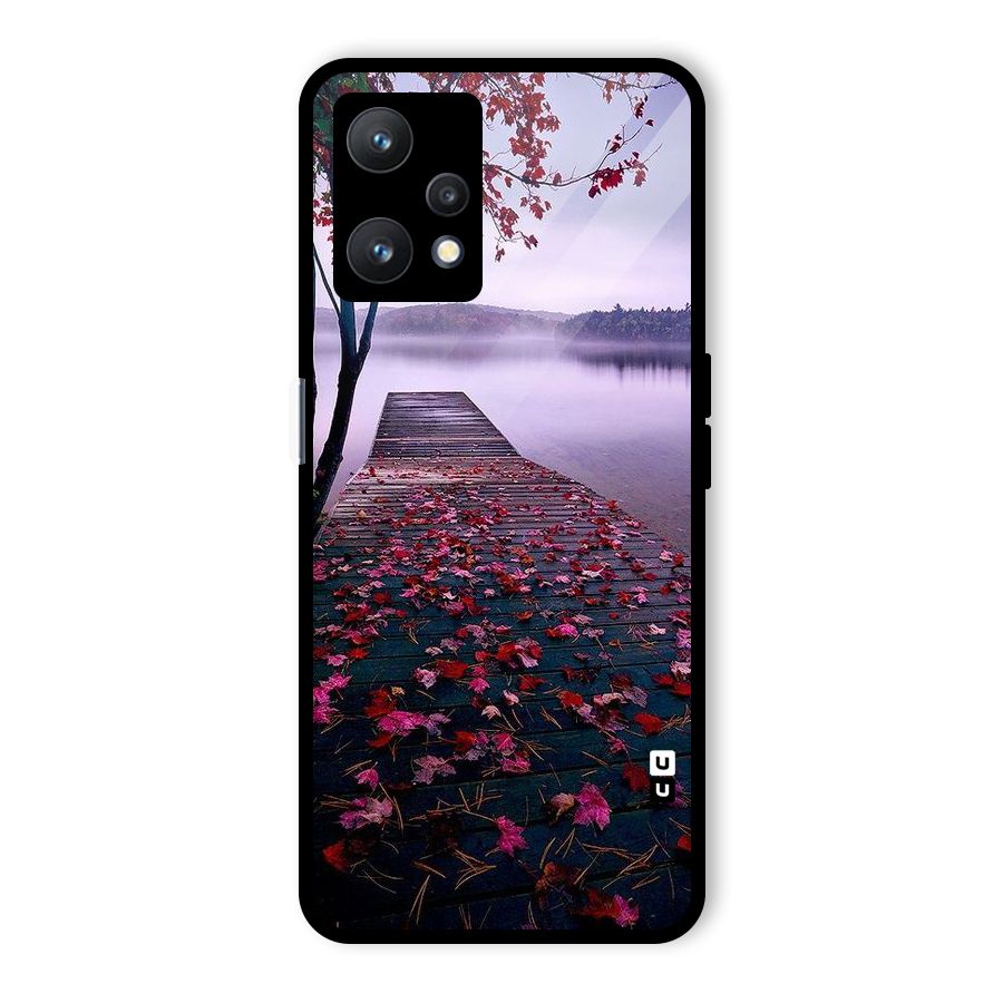 Cherry Blossom Dock Glass Back Case for Realme 9 Pro 5G
