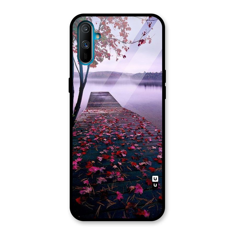 Cherry Blossom Dock Glass Back Case for Realme C3
