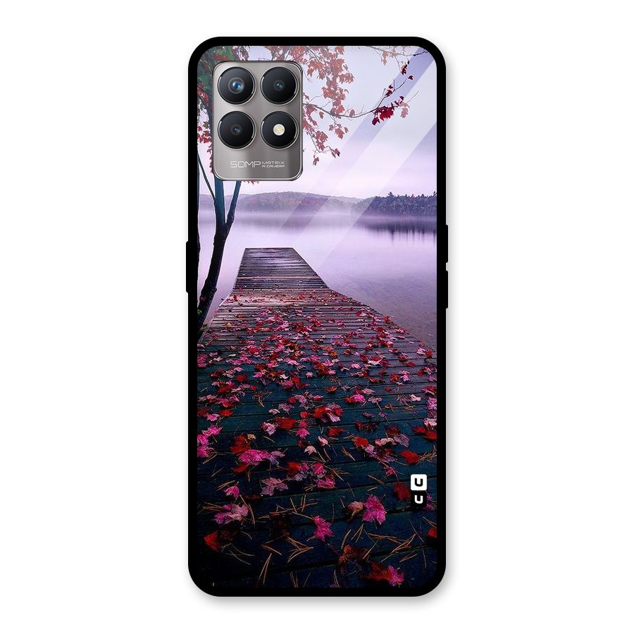 Cherry Blossom Dock Glass Back Case for Realme Narzo 50