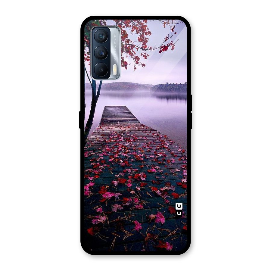 Cherry Blossom Dock Glass Back Case for Realme X7