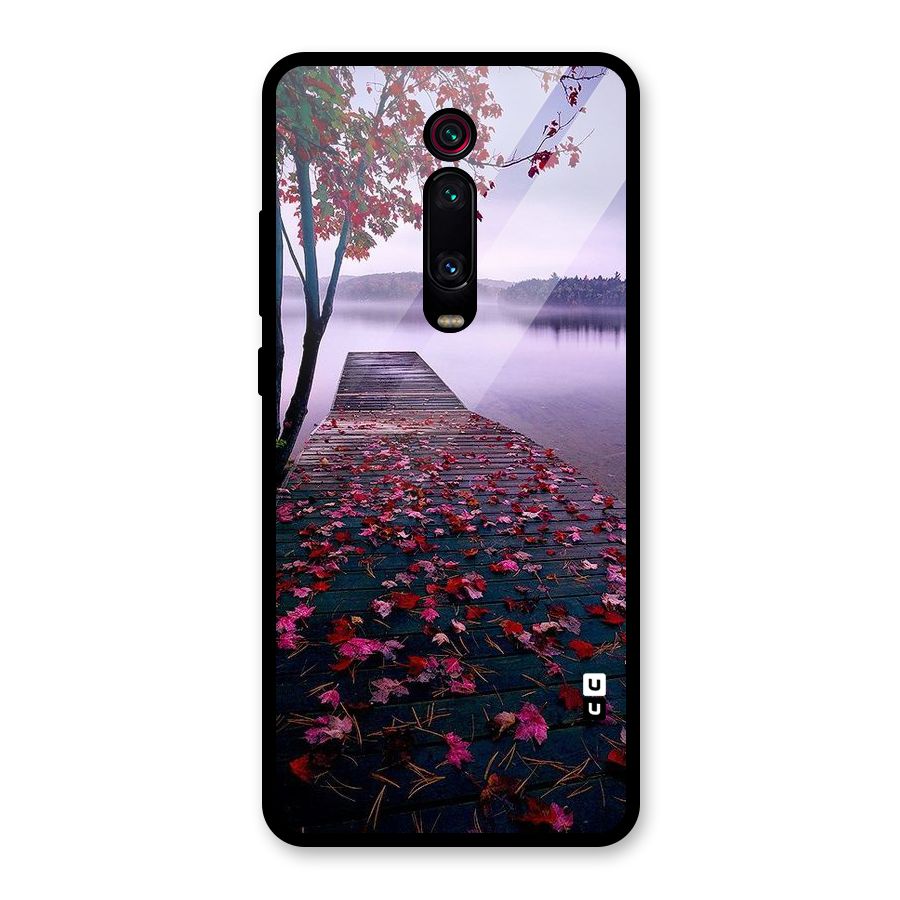Cherry Blossom Dock Glass Back Case for Redmi K20