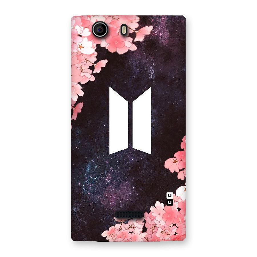 Cherry Blossom Pause Design Back Case for Canvas Nitro 2 E311