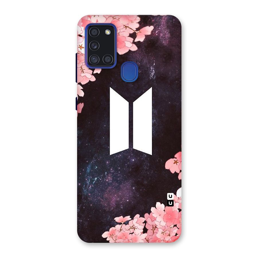 Cherry Blossom Pause Design Back Case for Galaxy A21s