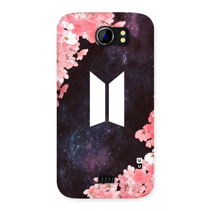 Cherry Blossom Pause Design Back Case for Micromax Canvas 2 A110