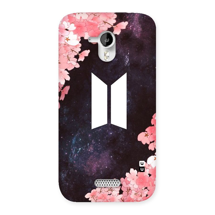 Cherry Blossom Pause Design Back Case for Micromax Canvas HD A116