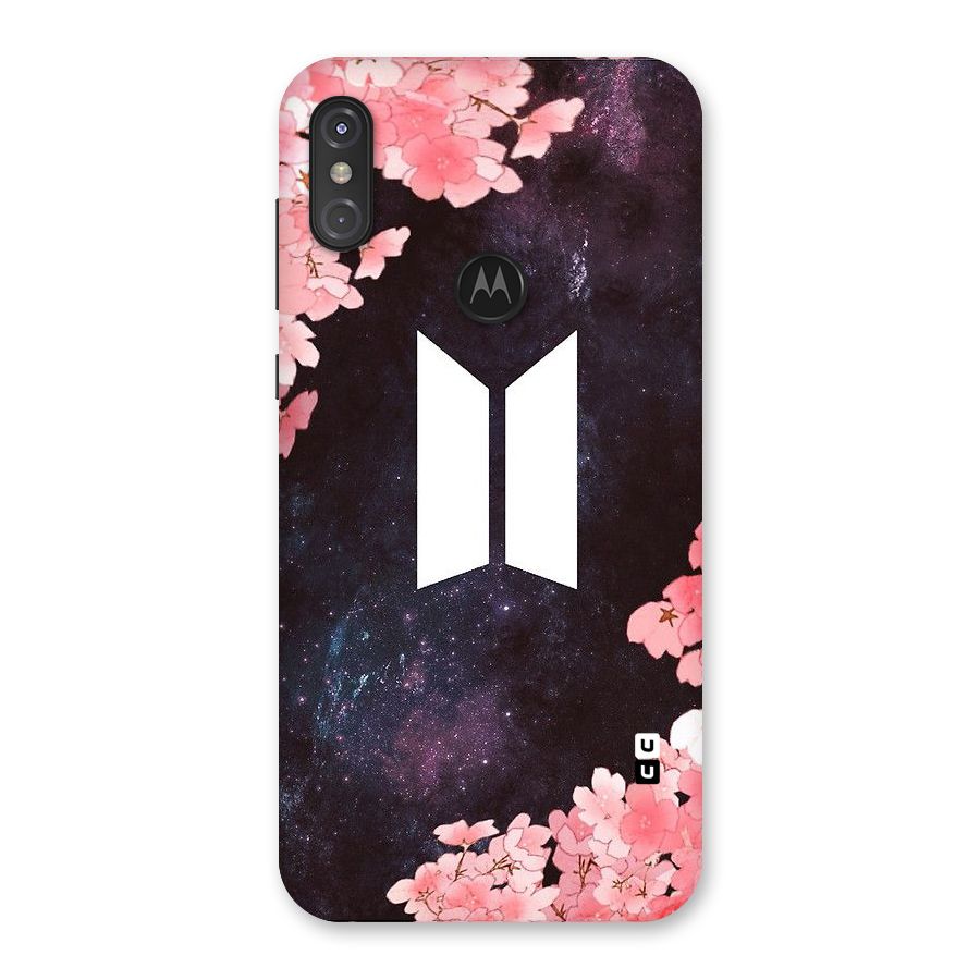 Cherry Blossom Pause Design Back Case for Motorola One Power