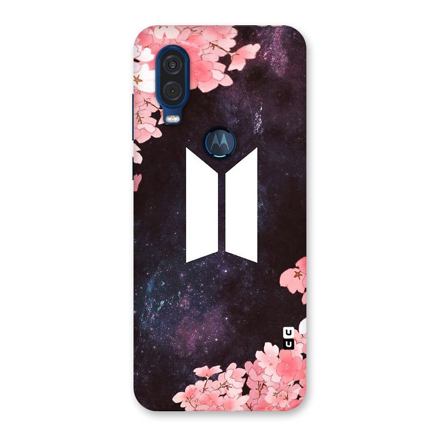 Cherry Blossom Pause Design Back Case for Motorola One Vision