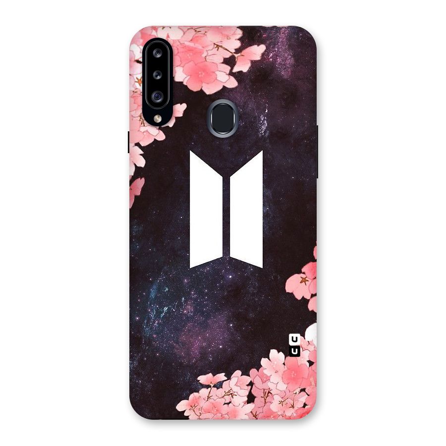 Cherry Blossom Pause Design Back Case for Samsung Galaxy A20s