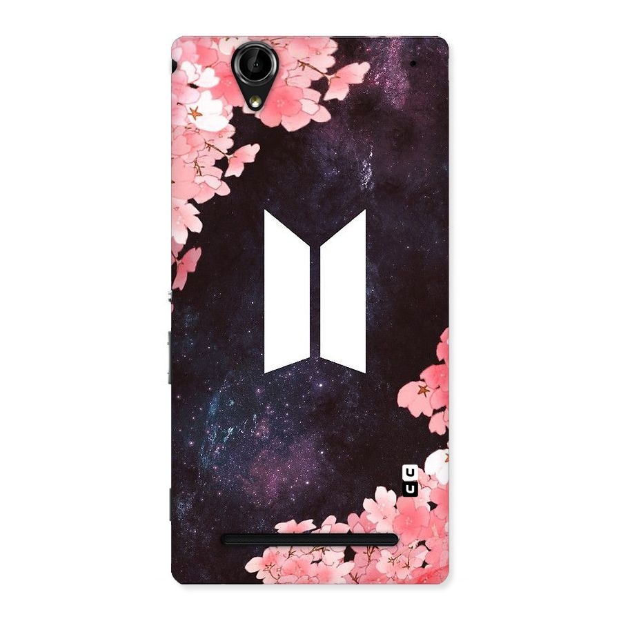 Cherry Blossom Pause Design Back Case for Sony Xperia T2