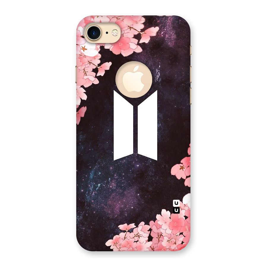 Cherry Blossom Pause Design Back Case for iPhone 7 Logo Cut