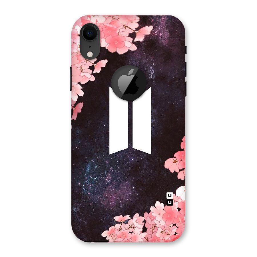 Cherry Blossom Pause Design Back Case for iPhone XR Logo Cut