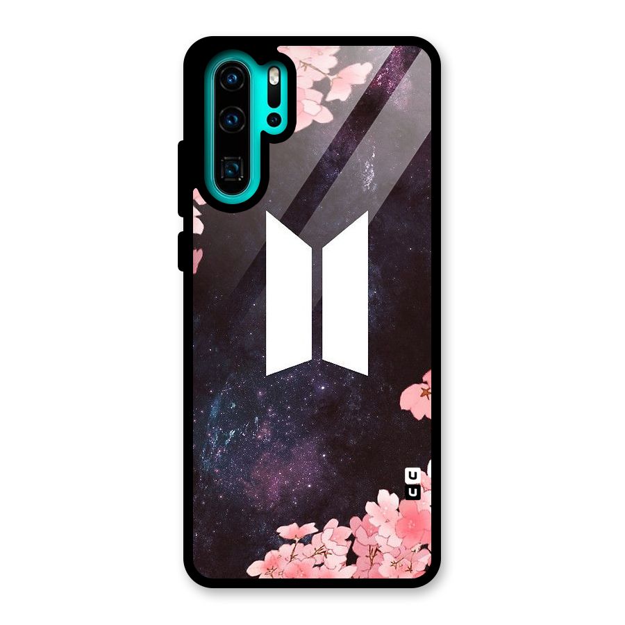 Cherry Blossom Pause Design Glass Back Case for Huawei P30 Pro