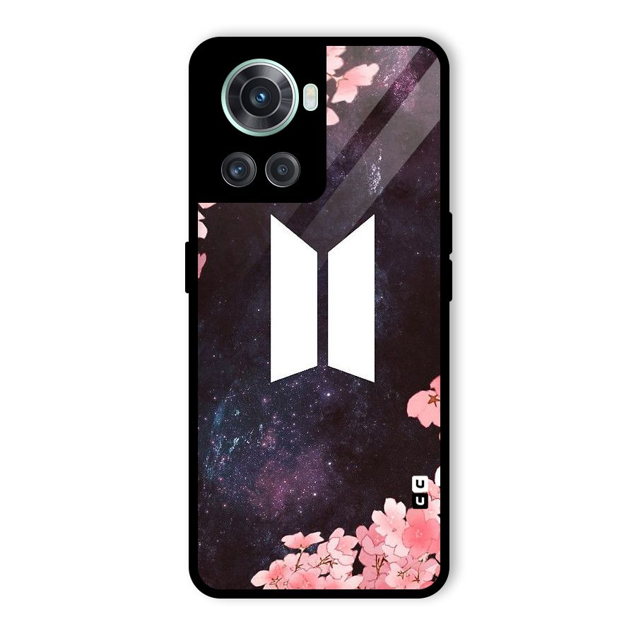 Cherry Blossom Pause Design Glass Back Case for OnePlus 10R