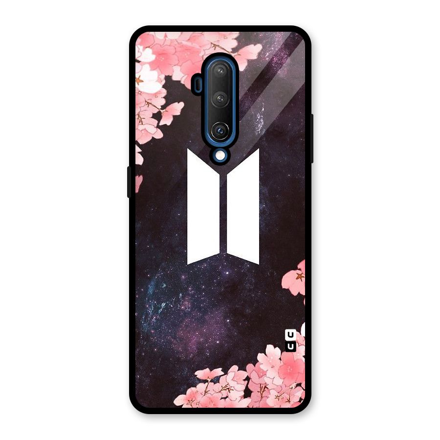 Cherry Blossom Pause Design Glass Back Case for OnePlus 7T Pro