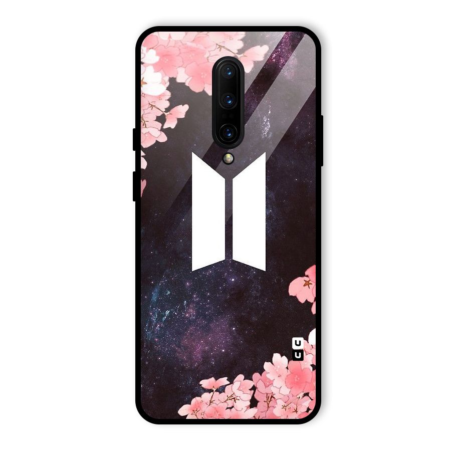 Cherry Blossom Pause Design Glass Back Case for OnePlus 7 Pro