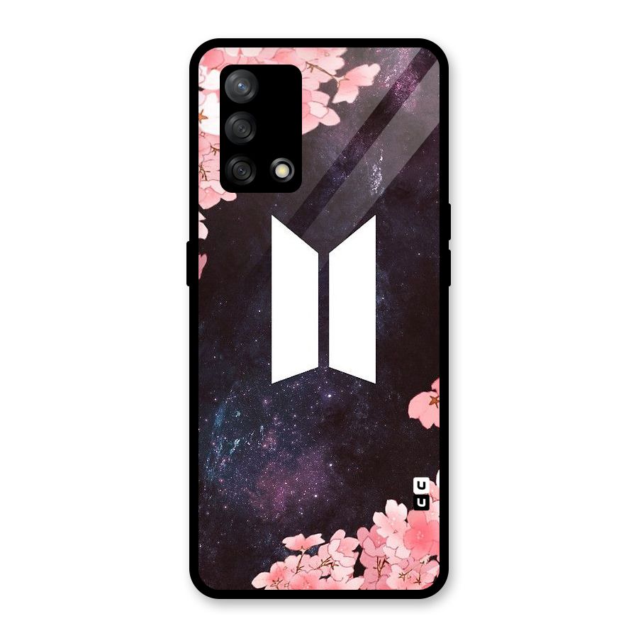 Cherry Blossom Pause Design Glass Back Case for Oppo F19