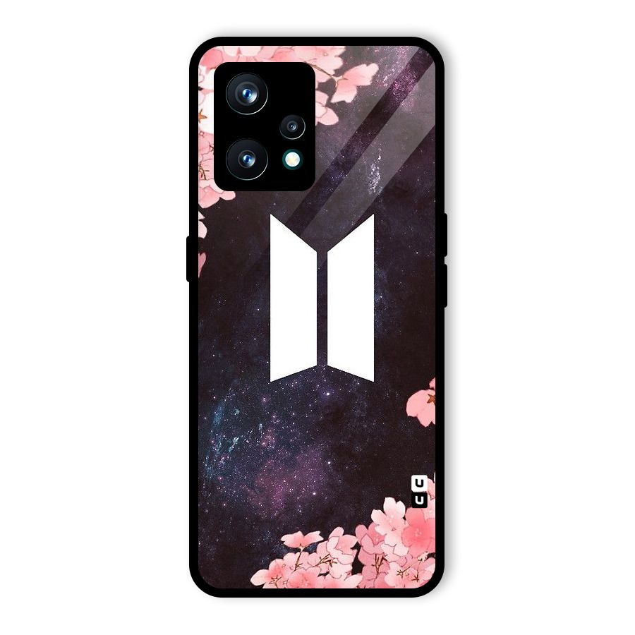 Cherry Blossom Pause Design Glass Back Case for Realme 9 Pro Plus 5G