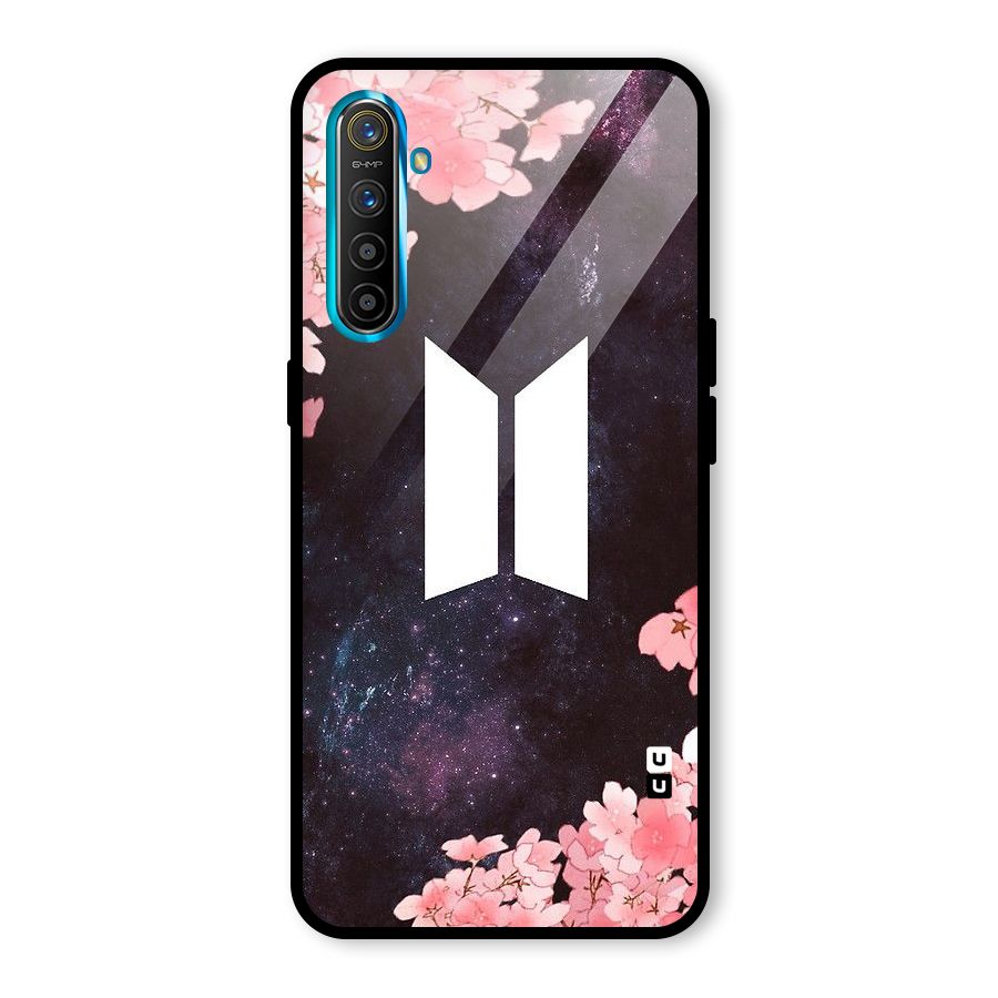Cherry Blossom Pause Design Glass Back Case for Realme X2