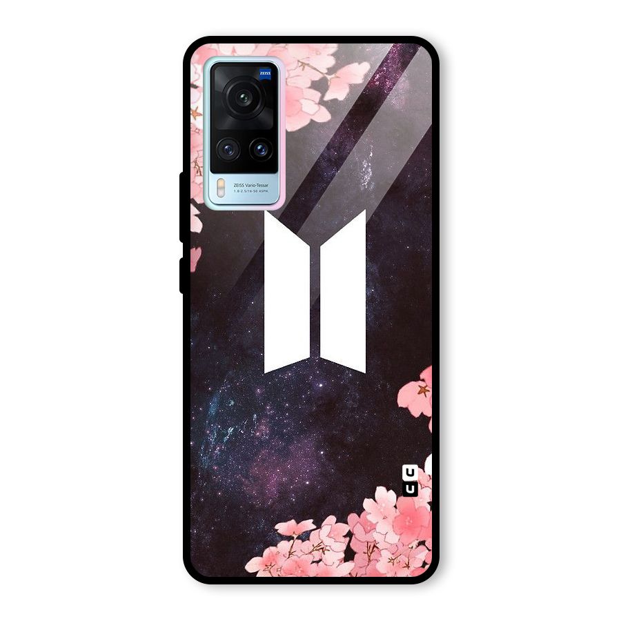 Cherry Blossom Pause Design Glass Back Case for Vivo X60