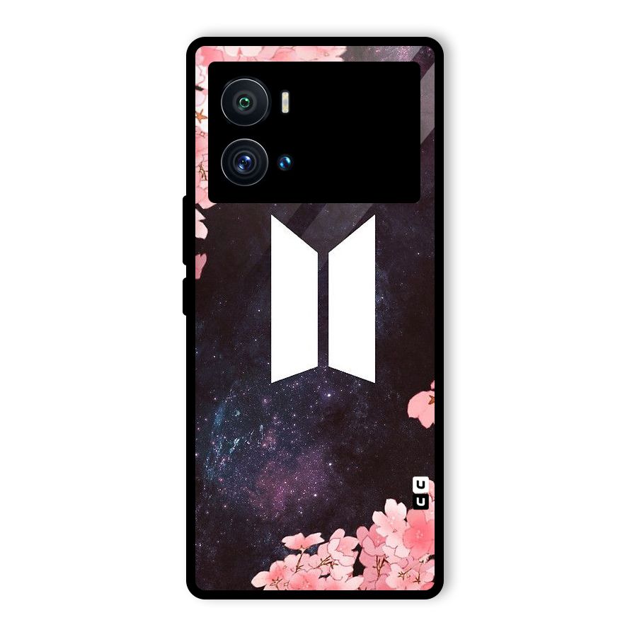 Cherry Blossom Pause Design Glass Back Case for Vivo iQOO 9 Pro