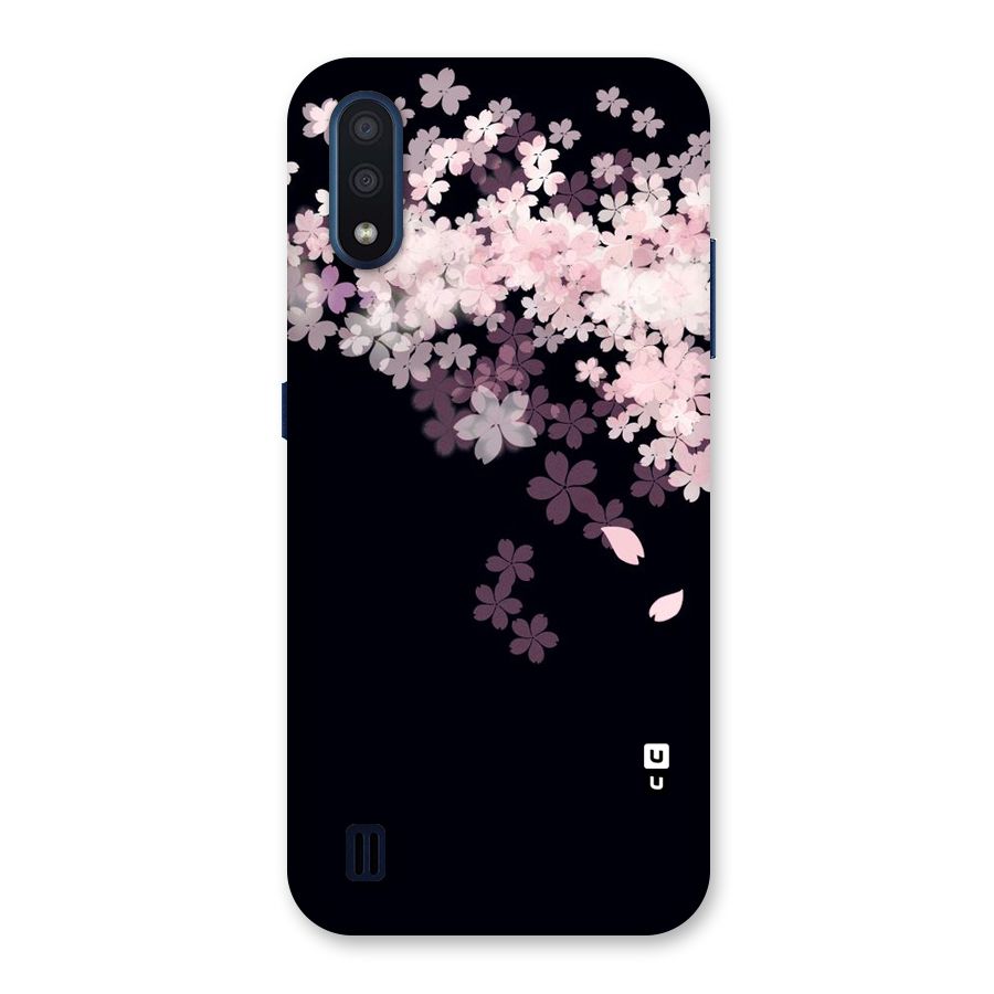 Cherry Flowers Pink Back Case for Galaxy M01