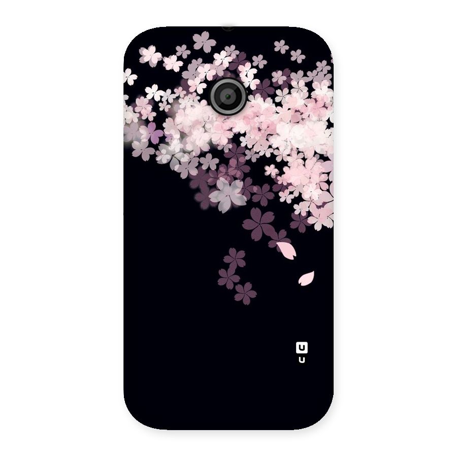 Cherry Flowers Pink Back Case for Moto E