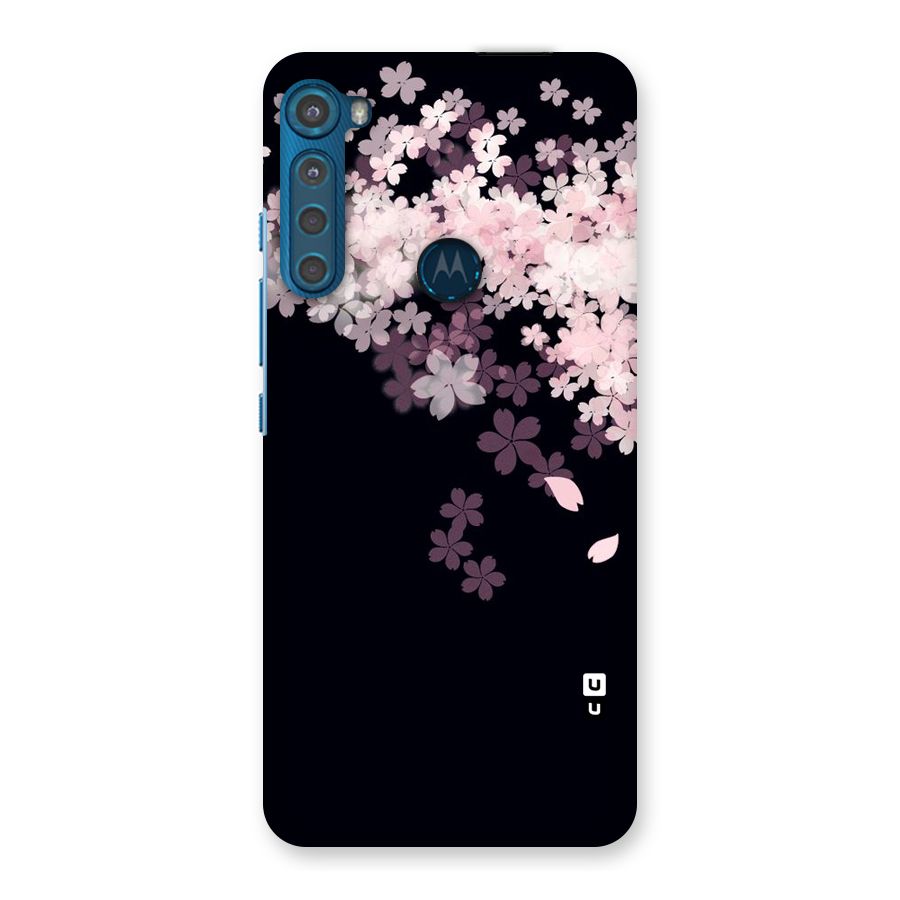 Cherry Flowers Pink Back Case for Motorola One Fusion Plus
