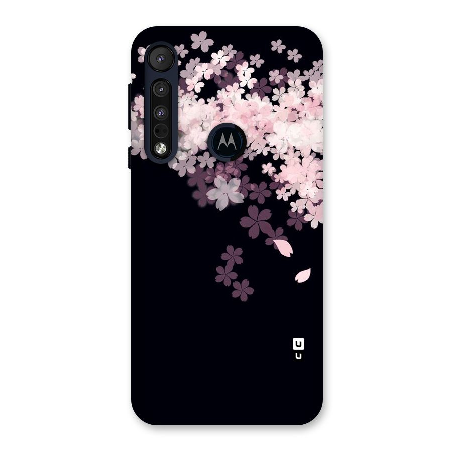 Cherry Flowers Pink Back Case for Motorola One Macro