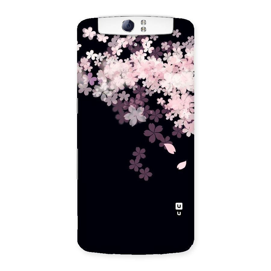 Cherry Flowers Pink Back Case for Oppo N1