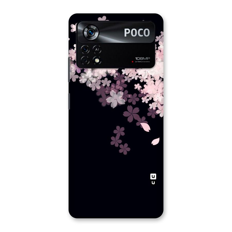 Cherry Flowers Pink Back Case for Poco X4 Pro 5G